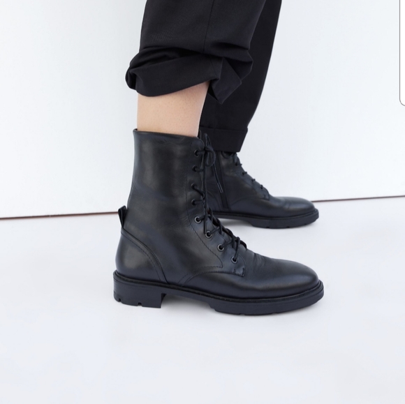 Zara Shoes - ZARA Flat Leather Ankle Boots